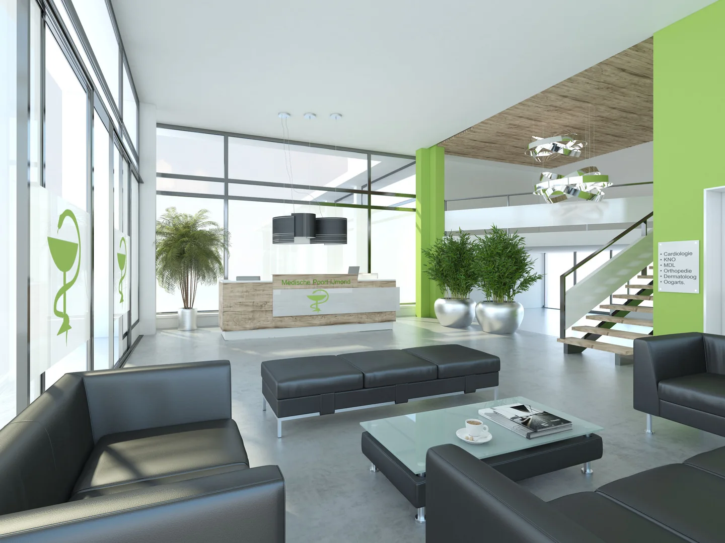 3D-visualisatie van de entree voor Medische Poort IJmond