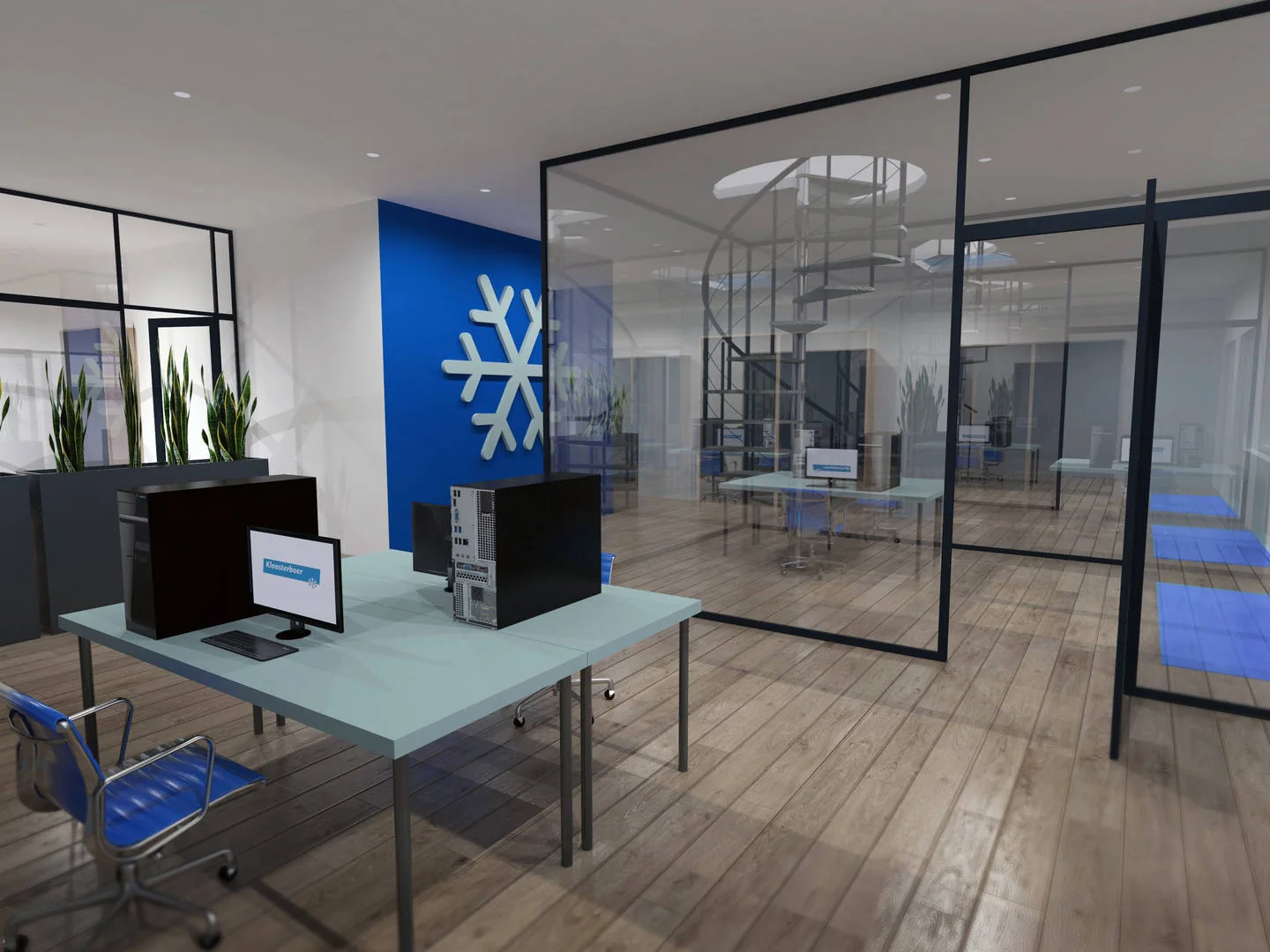 3D-visualisatie van het interieur voor Trawlerkade 28